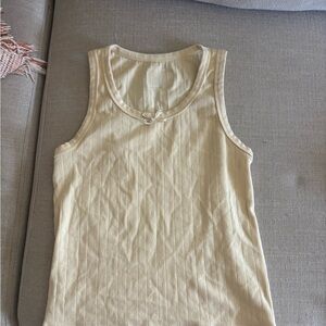 Cream Sleeveless Top